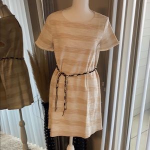 MNG Cream short sleeve Knit Dress